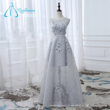 Elegante formal de lentejuelas perlas perlas Sashes Lace Prom Dress